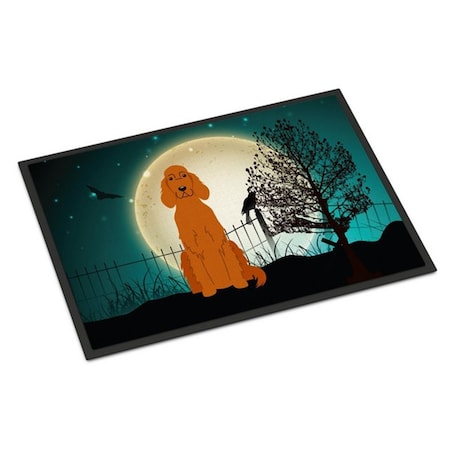 Jensendistributionservices Halloween Scary Irish Setter Indoor or Outdoor Mat, 18 x 0.25 x 27 in. MI2549567